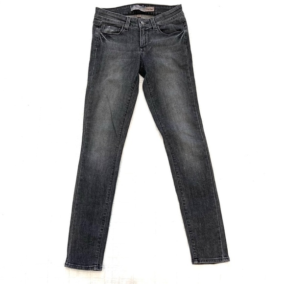 Paige Verdugo Jeggings 5 pocket denim jeans in charcoal gray EUC - Picture 2 of 9